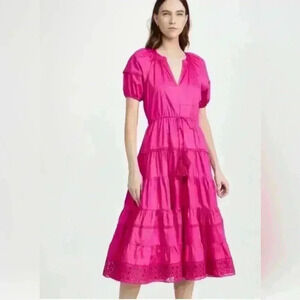 Alexis Raissa Tiered Pink/Fuschia Dress